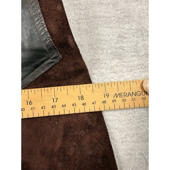 Vtg 60s 70s Suede Leather Pants Mens‎ 30x30 Brown Flared Disco Hippie Handmade - Picture 7 of 11